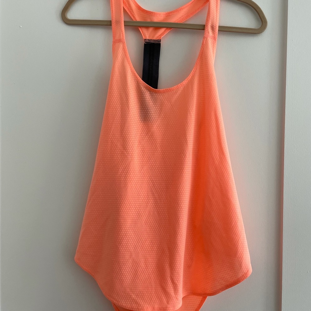 Marika Tek Neon Orange and Gray Workout Tank